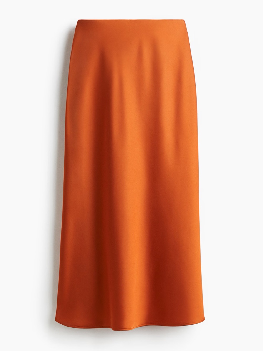 H&M Satin Bias Cut Midi Skirt
